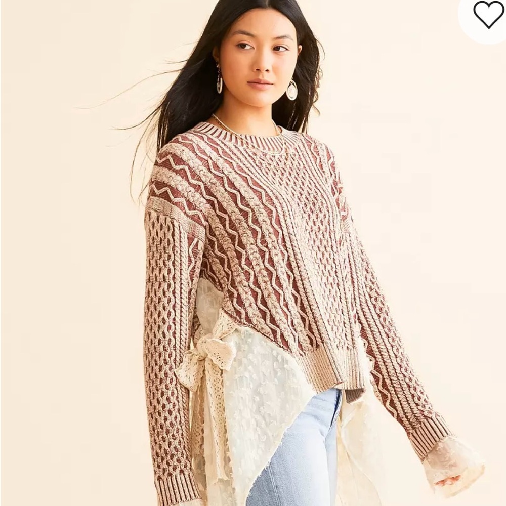 Women's Lace-Trimmed Sweater